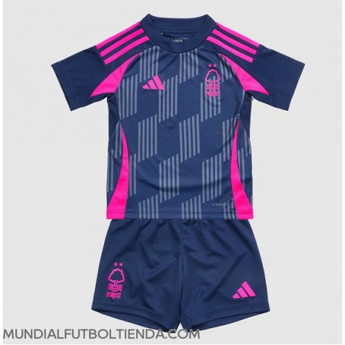 Camiseta Nottingham Forest Segunda Equipación Replica 2024-25 para niños mangas cortas (+ Pantalones cortos)